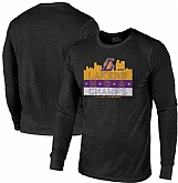 Men's Los Angeles Lakers Black 2020 NBA Finals Champions Tri Blend Long Sleeve T-Shirt,baseball caps,new era cap wholesale,wholesale hats